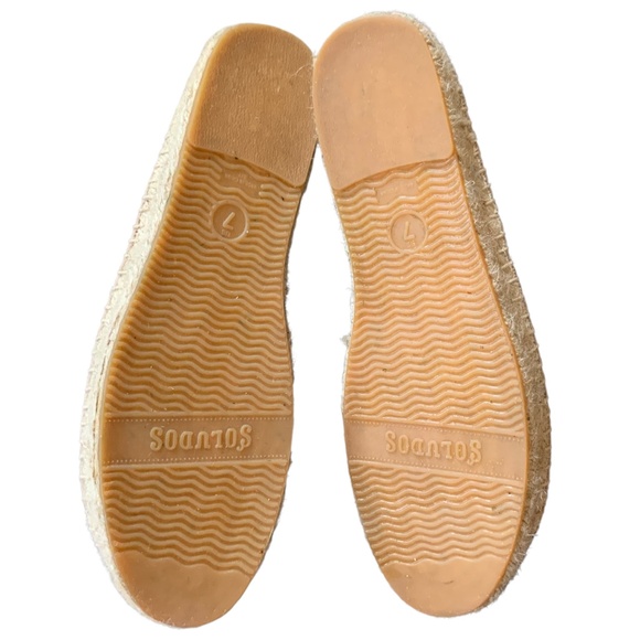 Soludos Pink Leather Smoking Espadrille SZ 7 - Picture 7 of 12